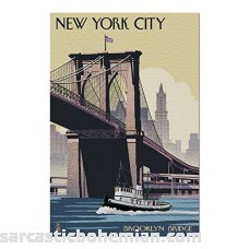 New York Brooklyn Bridge 20x30 Premium 1000 Piece Jigsaw Puzzle Made in USA! B076PV3MK3